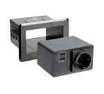 StarTech.com Boîtier prise électrique pour table de conférence - 1 x CA et 2 x USB-A