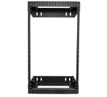 StarTech.com Rack Réseau Mural 18U à 2 Montants, Rack Serveur 19" à Cadre Ouvert avec Profondeur Ajustable, Rack de Données Mural pour IT/AV/Panneau de Patch/ Equipement IT - Écrous et Vis de Fixation Inclus
