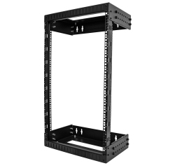 StarTech.com Rack Réseau Mural 18U à 2 Montants, Rack Serveur 19" à Cadre Ouvert avec Profondeur Ajustable, Rack de Données Mural pour IT/AV/Panneau de Patch/ Equipement IT - Écrous et Vis de Fixation Inclus
