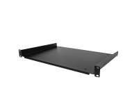 StarTech.com Étagère Rack 19 pouces 1U - Plateau Rackable Universel - Étagère Baie de Brassage - Étagère Cantilever Rack 19" - Capacité 25kg - Rangement Rack Informatique - Profondeur 30cm (12"), Noir