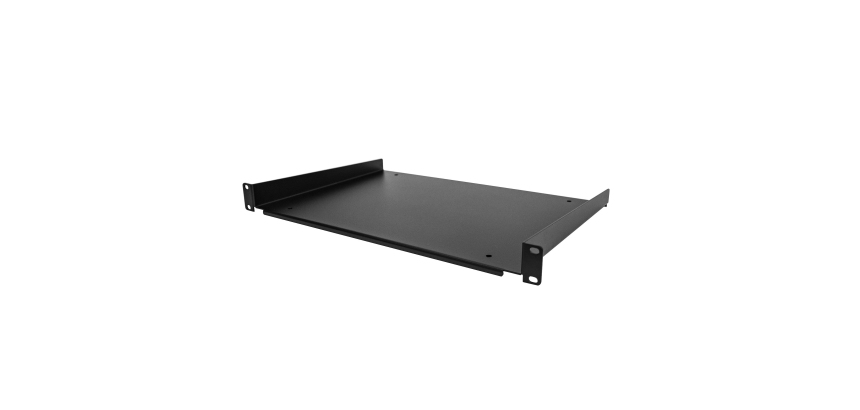 StarTech.com Étagère Rack 19 pouces 1U - Plateau Rackable Universel - Étagère Baie de Brassage - Étagère Cantilever Rack 19" - Capacité 25kg - Rangement Rack Informatique - Profondeur 30cm (12"), Noir