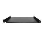StarTech.com Étagère Rack 19 pouces 1U - Plateau Rackable Universel - Étagère Baie de Brassage - Étagère Cantilever Rack 19" - Capacité 25kg - Rangement Rack Informatique - Profondeur 30cm (12"), Noir