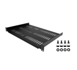 StarTech.com Étagère Rack 19 pouces 1U - Plateau Rackable Universel Ventilé - Étagère Baie de Brassage - Étagère Cantilever Rack 19" - Capacité 25kg - Rangement Rack Informatique - Profondeur 30,5cm (12"), Noir