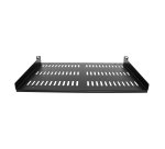 StarTech.com Étagère Rack 19 pouces 1U - Plateau Rackable Universel Ventilé - Étagère Baie de Brassage - Étagère Cantilever Rack 19" - Capacité 25kg - Rangement Rack Informatique - Profondeur 30,5cm (12"), Noir