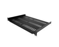 StarTech.com Étagère Rack 19 pouces 1U - Plateau Rackable Universel Ventilé - Étagère Baie de Brassage - Étagère Cantilever Rack 19" - Capacité 25kg - Rangement Rack Informatique - Profondeur 30,5cm (12"), Noir