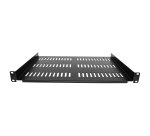 StarTech.com Étagère Rack 19 pouces 1U - Plateau Rackable Universel Ventilé - Étagère Baie de Brassage - Étagère Cantilever Rack 19" - Capacité 25kg - Rangement Rack Informatique - Profondeur 30,5cm (12"), Noir