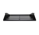 StarTech.com Étagère Rack 19 pouces 2U - Plateau Rackable Universel Ventilé - Étagère Baie de Brassage - Étagère Cantilever Rack 19" - Capacité 91kg - Rangement Rack Informatique - Profondeur 35,6cm (14"), Noir