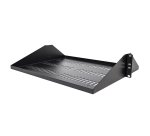 StarTech.com Étagère Rack 19 pouces 2U - Plateau Rackable Universel Ventilé - Étagère Baie de Brassage - Étagère Cantilever Rack 19" - Capacité 91kg - Rangement Rack Informatique - Profondeur 35,6cm (14"), Noir