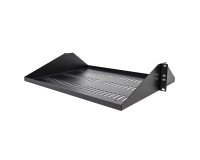 StarTech.com Étagère Rack 19 pouces 2U - Plateau Rackable Universel Ventilé - Étagère Baie de Brassage - Étagère Cantilever Rack 19" - Capacité 91kg - Rangement Rack Informatique - Profondeur 35,6cm (14"), Noir