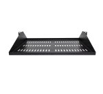 StarTech.com Étagère Rack 19 pouces 2U - Plateau Rackable Universel Ventilé - Étagère Baie de Brassage - Étagère Cantilever Rack 19" - Capacité 91kg - Rangement Rack Informatique - Profondeur 35,6cm (14"), Noir