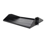 StarTech.com Étagère Rack 19 pouces 2U - Plateau Rackable Universel Ventilé - Étagère Baie de Brassage - Étagère Cantilever Rack 19" - Capacité 91kg - Rangement Rack Informatique - Profondeur 35,6cm (14"), Noir