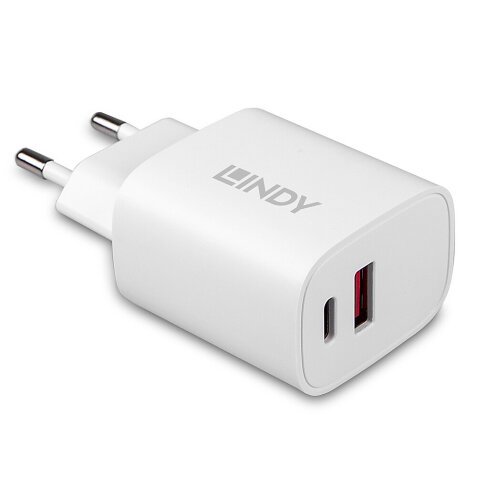 Lindy 73413 chargeur d'appareils mobiles Universel Blanc Secteur Charge rapide Intérieure