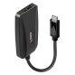 Lindy 43337 câble vidéo et adaptateur 0,13 m USB Type-C DisplayPort Noir