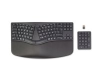HP 960 Ergonomic Wireless Keyboard clavier Maison RF sans fil + Bluetooth AZERTY Belge Noir
