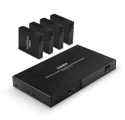 Lindy 38262 extension audio/video Émetteur et récepteur AV Noir