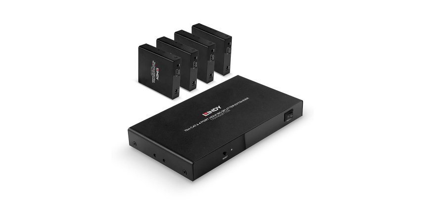 Lindy Splitter Extender Cat.6 4 ports HDMI 4K60 & IR, 70m