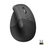 Logitech Lift Vertical Ergonomic Mouse - vertical mouse - Bluetooth, 2.4 GHz - graphite