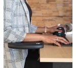 R-Go Tools Accoudoir R-Go, ergonomique, symétrique, avec découpe abdominale, mousse souple, noir.