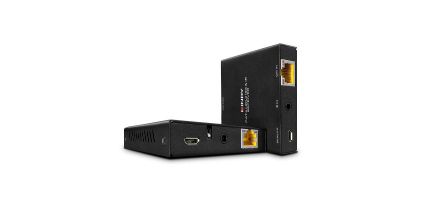 Lindy 38205 extensor audio/video Transmisor y receptor de señales AV Negro