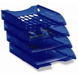 Vaschetta portacorrispondenza forata E040 - 26 x 34,5 x 6,5 cm - blu navy - Fellowes