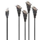 Lindy 42675 cable de serie Negro 0,94 m USB tipo A DB-9