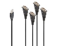 Lindy 42675 cable de serie Negro 0,94 m USB tipo A DB-9