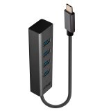 Lindy 43325 hub & concentrateur USB 3.2 Gen 1 (3.1 Gen 1) Type-C 5000 Mbit/s Gris