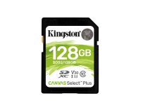 Kingston Technology Tarjeta SDXC Canvas Select Plus 100R C10 UHS-I U3 V30 de 128GB