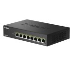 D-Link DMS-108P/E commutateur réseau Non-géré 2.5G Ethernet (100/1000/2500) Connexion Ethernet, supportant l'alimentation via ce port (PoE) Noir