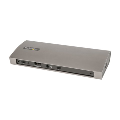 StarTech.com Docking Station Thunderbolt 4, PD de 96W, para 1 Monitor de 8K/para 2 Monitores de 4K 60Hz, 3xTB4/USB4, 4xUSB-A/SD/GbE, Replicador de Puertos Thunderbolt 4 para Win o Mac TB3