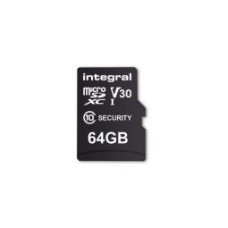 Carte micro SD Security 64Go 4K V30 UHS-1 U3 A1 CLASS 10