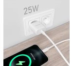 AISENS Cargador USB-C PD3.0 1 Puerto 1xUSB-C 25W, Blanco