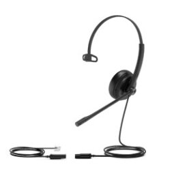 Yealink YHS34 Lite Mono Auriculares Alámbrico Diadema Oficina/Centro de llamadas Negro