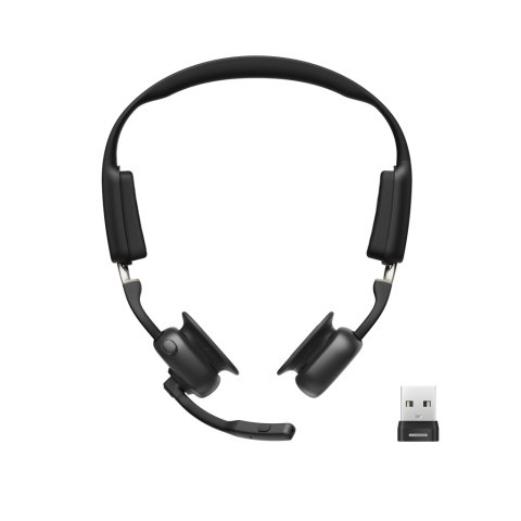 SHOKZ C610-AA-BK auricular y casco Auriculares Inalámbrico gancho de oreja Oficina/Centro de llamadas USB tipo A Bluetooth Negro