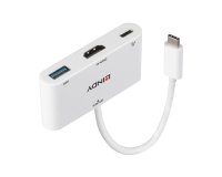 Lindy 43340 Adaptador gráfico USB 3840 x 2160 Pixeles Blanco