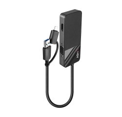 Lindy 43354 laptop dock/port replicator USB 3.2 Gen 1 (3.1 Gen 1) Type-A + Type-C Black