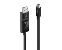 Lindy 43341 adaptador de cable de vídeo 1 m USB Tipo C DisplayPort Negro