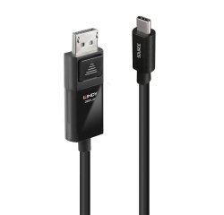 Lindy 43341 adaptador de cable de vídeo 1 m USB Tipo C DisplayPort Negro