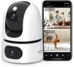 Imou Ranger DUAL 6MP. Telecamera da interno a doppia ottica (3MP+3MP), motorizzata, sirena integrata e faretto, rilevamento suoni anomali/umano/animale, smart tracking, funzione privacy, visione notturna, comunicazione bidirezionale, Wi-fi 2.4Ghz, registr