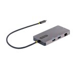 StarTech.com Adaptateur Multiport USB C - Vidéo Double HDMI 4K 60Hz - Hub USB-A 5 Gbps à 2 Ports, 100W Power Delivery Pass-Through, GbE, SD/Micro SD, Station d'Accueil/Mini Dock pour PC Portable, Câble 30cm