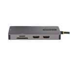 StarTech.com Adaptateur Multiport USB C - Vidéo Double HDMI 4K 60Hz - Hub USB-A 5 Gbps à 2 Ports, 100W Power Delivery Pass-Through, GbE, SD/Micro SD, Station d'Accueil/Mini Dock pour PC Portable, Câble 30cm