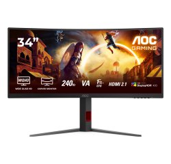 AOC G4 CU34G4Z computer monitor 86.4 cm (34") 3440 x 1440 pixels Wide Quad HD LED Black, Red