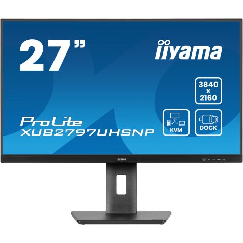 iiyama ProLite XUB2797UHSNP-B1 écran plat de PC 68,6 cm (27") 3840 x 2160 pixels 4K Ultra HD LED Noir