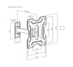 AISENS Soporte Eco Giratorio, Inclinable Para Monitor/TV 30kg (2 Pivotes) De 23"-43", Negro