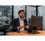 Support ordinateur portable bakker ultrastand universal   aluminium noir gris