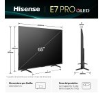 Hisense 65E7Q PRO 165,1 cm (65") 4K Ultra HD Smart TV Wi-Fi Nero 385 cd/m²