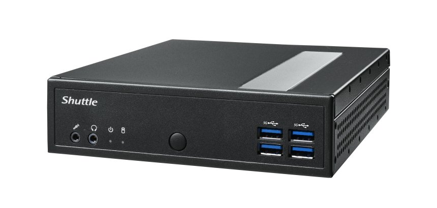 Shuttle XPC slim Barebone DL30N, Intel N100, 1x DDR5, 2x LAN (2x 2.5Gbit), 2xCOM,1xHDMI,1xDP, 1x VGA, fanless, fonctionnement permanent 24/7