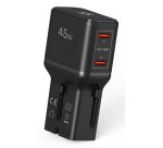 Celly MULTIPLUGSL45W Caricabatterie per dispositivi mobili Cuffie, Smartphone, Tablet Nero AC Ricarica rapida Interno