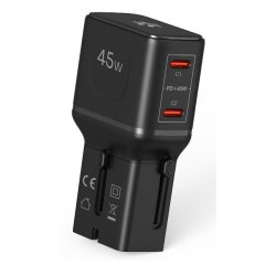 Celly MULTIPLUGSL45W Caricabatterie per dispositivi mobili Cuffie, Smartphone, Tablet Nero AC Ricarica rapida Interno