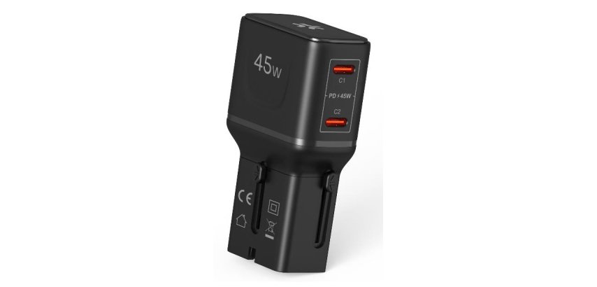 Celly MULTIPLUGSL45W Caricabatterie per dispositivi mobili Cuffie, Smartphone, Tablet Nero AC Ricarica rapida Interno